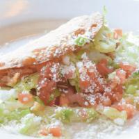 Crispy Tacos (1) · Choose from Shredded chicken or machaca.