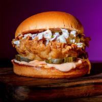 Classic Fried Chicken Sandwich · Southern-Fried and Hand-Breaded Chicken Breast seasoned with our Signature Spice Blend, in b...
