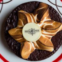 Chocolate Cremeux · Flourless chocolate torte, finished with toasted Italian meringue