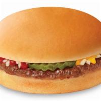 Hamburger · A juicy 100% USDA all-beef hamburger patty grilled to perfection topped with pickles, minced...