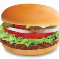 Deluxe Burger · A juicy 100% USDA all-beef hamburger patty grilled to perfection topped with lettuce, tomato...