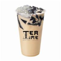 Jelly Jelly · Green tea, crystal boba, grass jelly, sea salt foam.