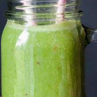 Tropical Wizzer · Pineapple, mango, banana, spinach and apple juice