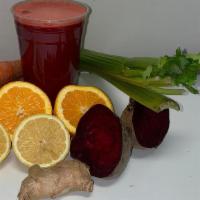 Schweitzer · Beet, carrot, celery, ginger, lemon, Orange.
Not only is this drink Tasty but it's also supe...