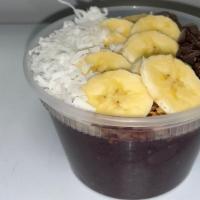 Bronco Bowl · raspberry, blueberry, almond or coconut milk, topped with Granola, banana, shredded coconut ...