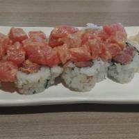 Spicy Tuna Roll · chopped spicy tuna and cucumber strips