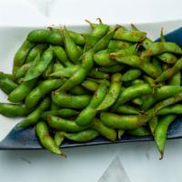 Edamame · lightly salted Soybeans. Spicy for an additional charge.