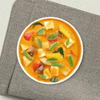 Massaman Hunter Curry · Your choice of protein. Simmered in yellow curry spices with coconut milk, potato, carrot, o...