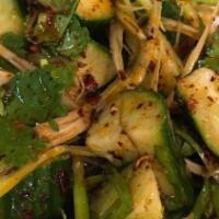 Garlic Cucumber Salad 小黄瓜 · Spicy. Vegetarian.