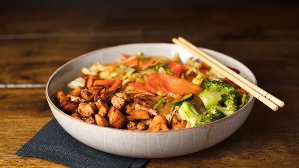 Chicken Teriyaki Bowl · Most popular. Served with white rice, brown rice, fried rice, yakisoba noodles. Served with mixed vegetables.
