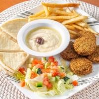 Falafel Plate With Fries And Dolma · 
