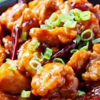 General Tso'S  · Spicy. (Chicken or Shrimp) Wok seared with dry chili pepper, onions and scallions in a sweet...