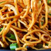 Chow Mein · Soft round egg noodles wok fried with onions, bean sprouts, cabbage, carrots, carrots and sc...