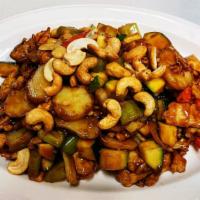 Cashew  · (Chicken, Beef or Shrimp) Stir fried with zucchini, celery, carrots, water chestnuts and cas...
