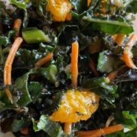 Side Kale Salad* · Kale, mandarin oranges, roasted almonds & Zookz sweet and sassy dressing