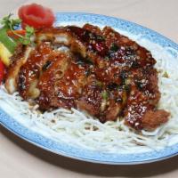 House Special · Served over rice stick noodles in a spicy honey sauce.