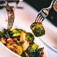 Brussels Sprouts · Pancetta, Shallots, Parmigiano.