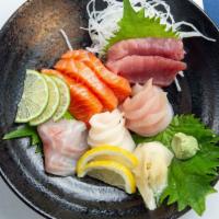 Small Sashimi Platter  · Assorted twelve pieces of Chef’s choice Sashimi.