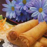Egg Rolls · Four rolls. Vegetables, glass noodles, wrapped with rice paper, deep fried and served with s...