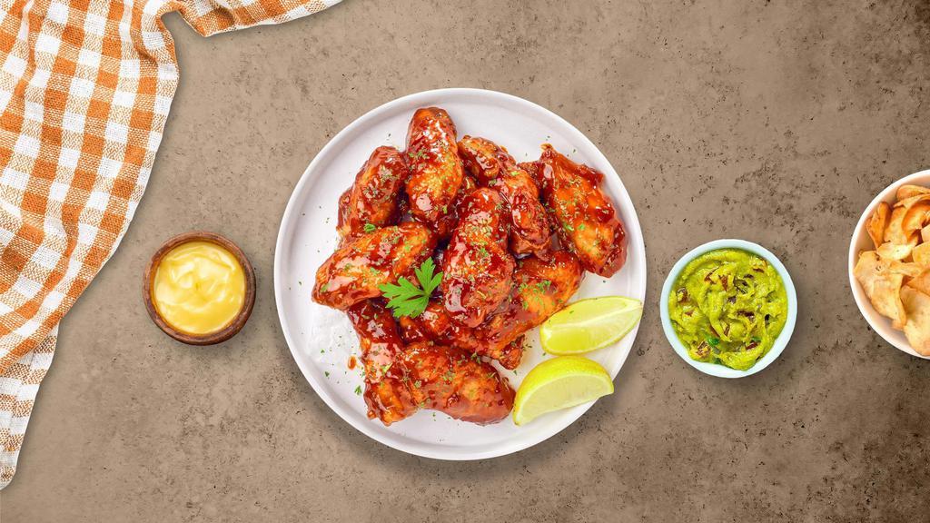 Hot Honey Hail Wings · Breaded or naked fresh chicken wings, fried until golden brown, and tossed in honey & hot sauce. Served with a side of ranch or bleu cheese.