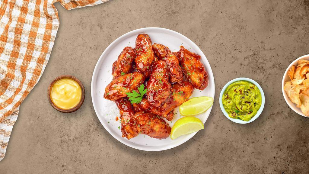 Hot Honey Hail Boneless Wings · Boneless breaded fresh chicken wings, fried until golden brown, and tossed in honey & hot sauce. Served with a side of ranch or bleu cheese.