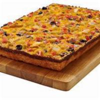 Large Santa Fe Pizza · Chicken, red onions, black olives, tomatoes, Cheddar cheese, green chilies, and green chili ...