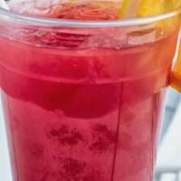 Berry Mint Cooler · Mint Tea + Fresh berry juice + Lemon juice + Honey + Ice