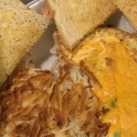 Denver Omelette · In honor of Denver, this omelette contains diced ham, minced bell peppers, sautéed onions, a...