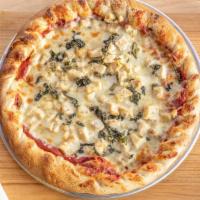 Chicken Parmesan · Red Sauce, Chicken Breast, Mozzarella, Fresh Basil, & Shredded Parmesan