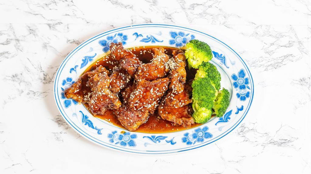 Sesame Beef · Hot and spicy.