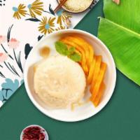 The Probabilities Of Sticky Rice With Mango · Sweet sticky rice with mango, a delicious treat!