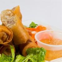 Veggie Eggrolls (4) · Served with sweet n sour sauce.