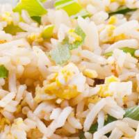 Green Onion Fried Rice · Scrambled eggs, and chopped green onions are wok-tossed. (Gluten Free)