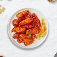 Garlic Disguise Buffalo Wings (Boneless) · Boneless breaded naked fresh chicken wings, fried until golden brown, and tossed in garlic a...