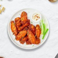 Chick Flick Wings (Boneless) · Boneless breaded fresh chicken wings until golden brown. Served with a side of ranch or bleu...