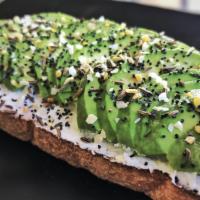 Avocado Everything · For the everything bagel lovers! cream cheese, hass avocado, housemade everything seasoning.