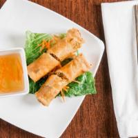 Egg Rolls  · Freshly made and fried daily. Pork and vegetable rolls served with a small side of pickled c...