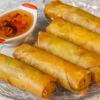 Vegetable Egg Rolls (4) · Four pieces. Fried. Vegetables and bean noodles.