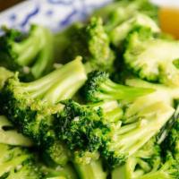 Broccoli With Garlic Sauce. · Stir-fried fresh broccoli with your choice of protein in garlic sauce.