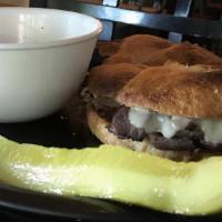 French Dip · French Hoagie with roast beef, Red Onion & Horseradish withyour choice of cheese and au jus.