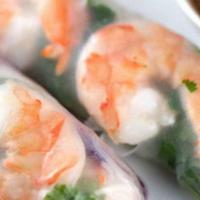 2 Spring Rolls · Most popular. Sliced shrimp, pork, vermicelli noodles and lettuce wrapped with sticky rice p...