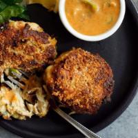 Tin A Ling Crab Cake (6) · Mixture of seasoned flour,crab meat,sweet peppers,green onions for flavor,served with sweet ...