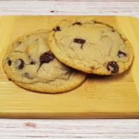 Cookies (2 Pcs) · Two yummy chocolate chip cookies.