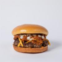 Chili Burger · Mugsy sauce, chili, onions, shredded cheddar cheese and your choice of additional toppings.