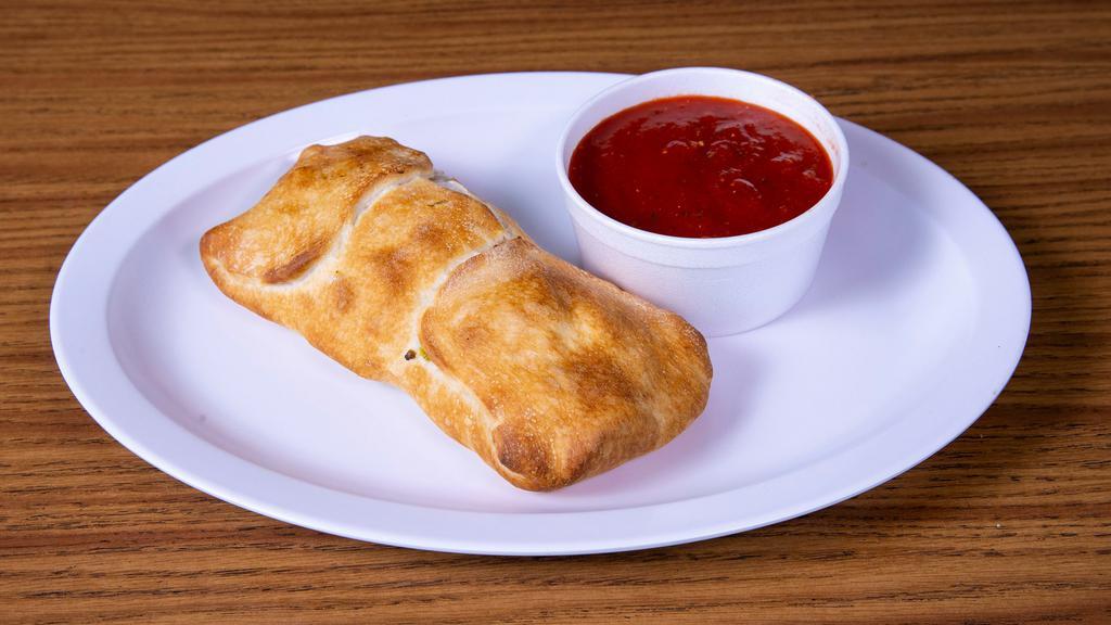 Pepperoni Roll · With green chilies and mozzarella. Rolled up in hand tossed pizza dough then baked. *Sauce not included