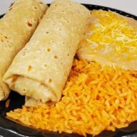 Two Beef Burrito Plate · 