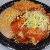 Two Cheese Enchiladas Plate · 