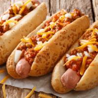 Bacon Coney Island Hot Dog · Yummy Coney Hot Dog served with the toppings: sauerkraut, bacon, onions, relish and spicy mu...