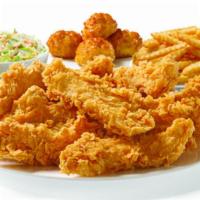 16 Tender Strips® Meal · Sixteen Tender Strips® with two large sides and four Honey-Butter Biscuits.
