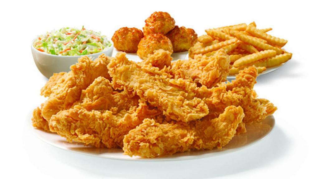 16 Tender Strips® Meal · Sixteen Tender Strips® with two large sides and four Honey-Butter Biscuits.